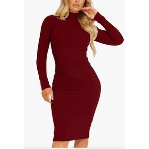 Ribbed Midi Bodycon Dress- Size XL